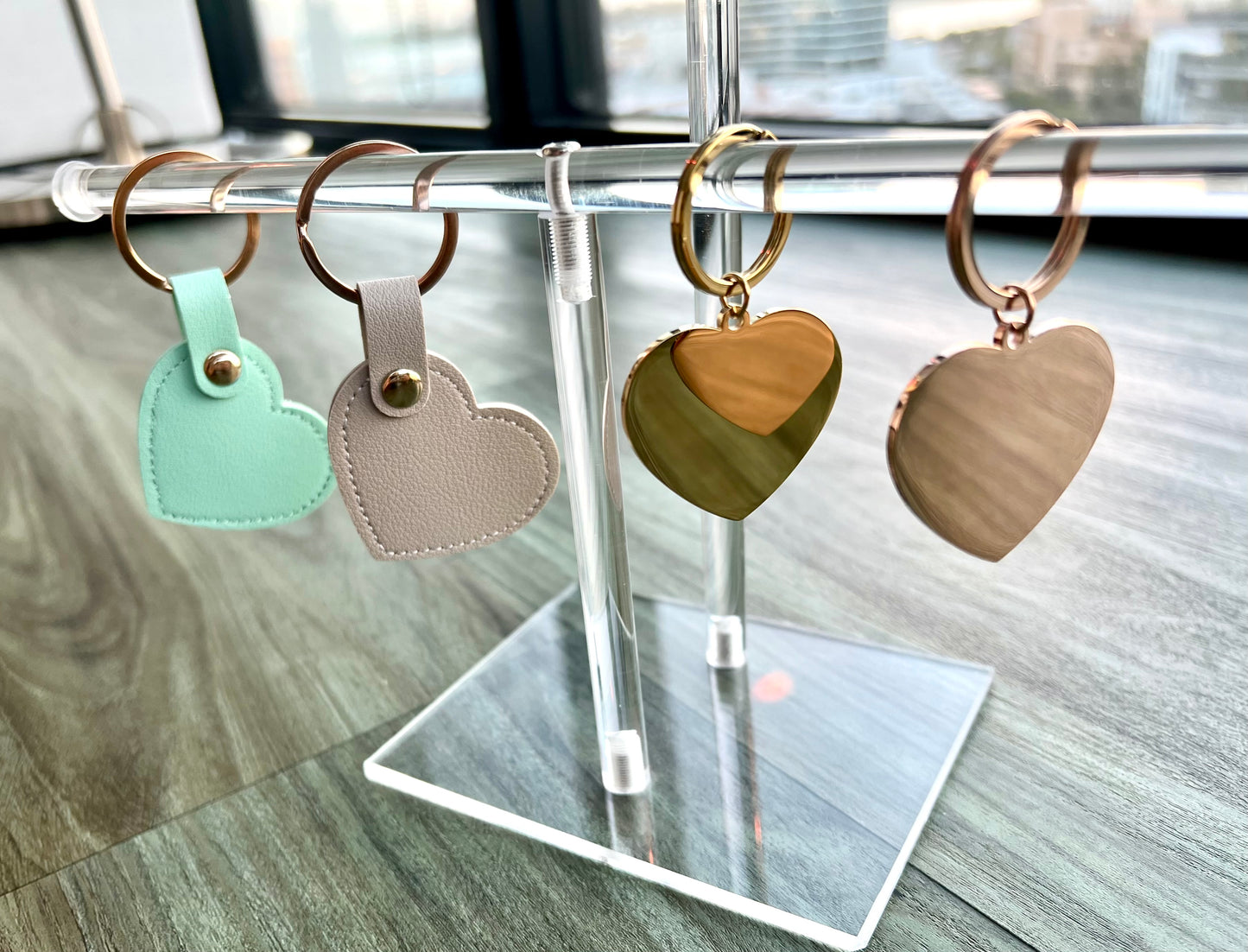 Heart Leather Keychain