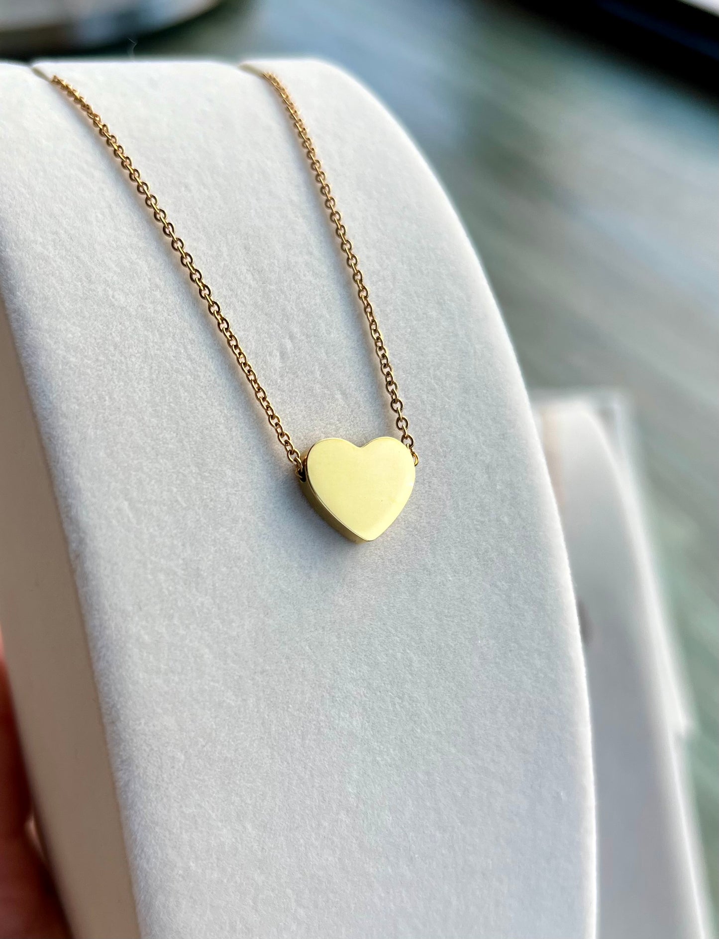 HEART - 18K Coated PVD Stainless Steel Candy Heart Necklace