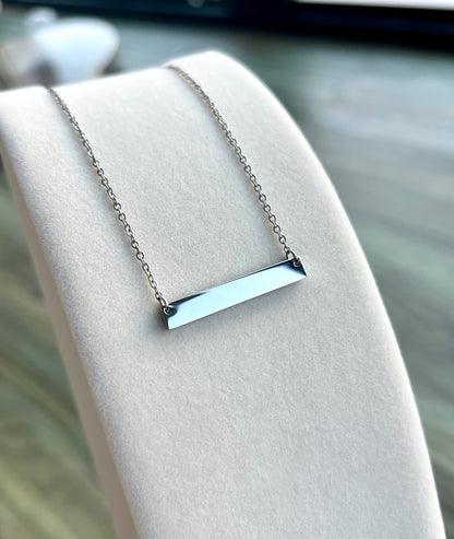 18K PVD Coated Stainless Steel BAR Necklace