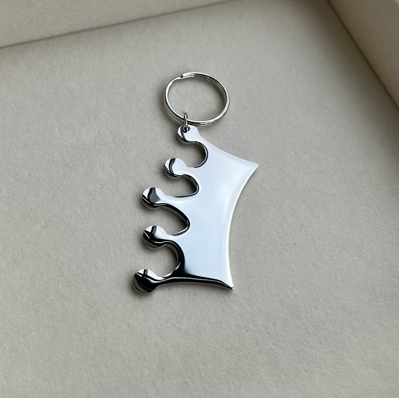 Crown Stainless Steel Keychain