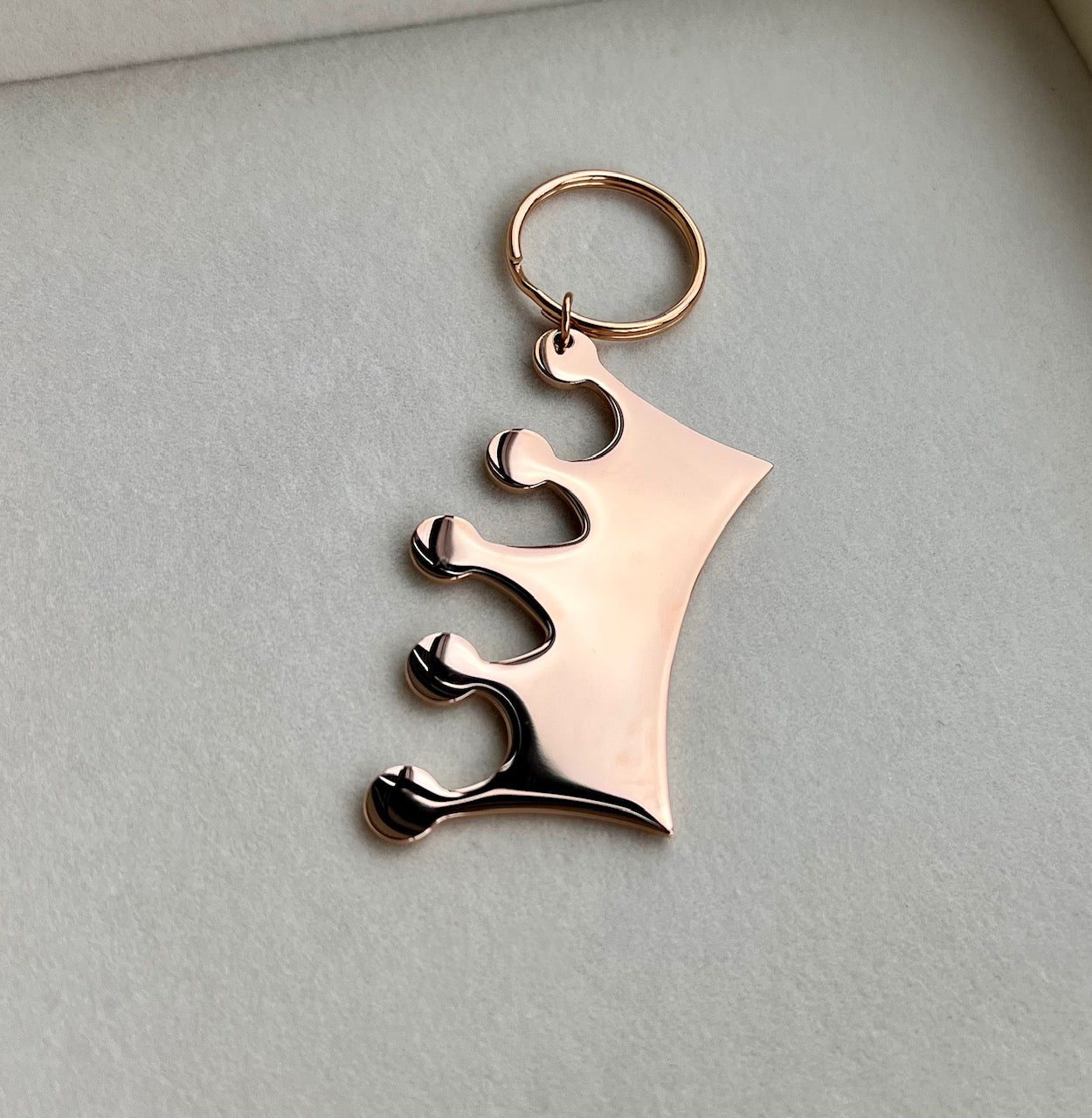 Crown Stainless Steel Keychain