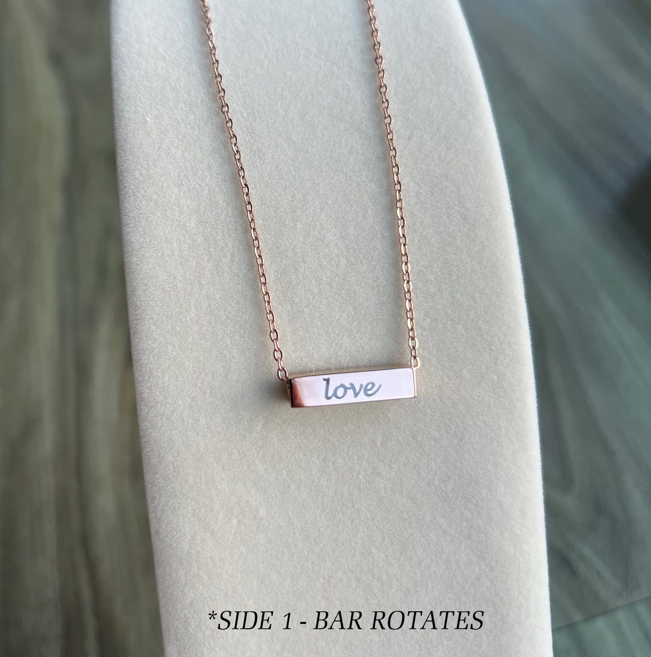 MINI BAR - 18K PVD Coated Stainless Steel Horizontal Necklace